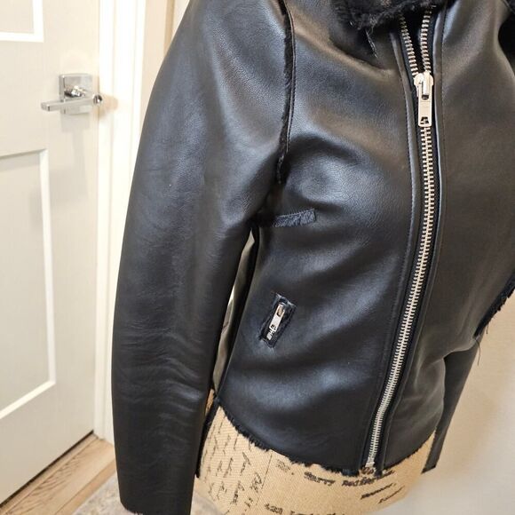 NWOT Vigoss Women's Black Moto Zipper Jacket - Picture 3 of 12